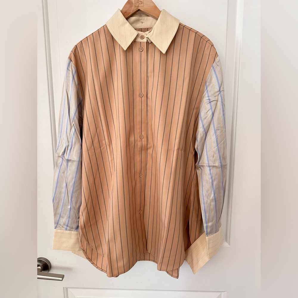 Stine Goya CLASSIC OVERSIZE SHIRT - MULTI STRIPES
-Size XS, Removable Collar - Picture 4 of 12